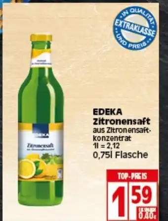 Elli Markt Edeka Zitronensaft 0,75L Angebot