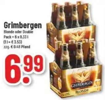 trinkgut Grimbergen Blonde oder Double 6x0,33 L Angebot