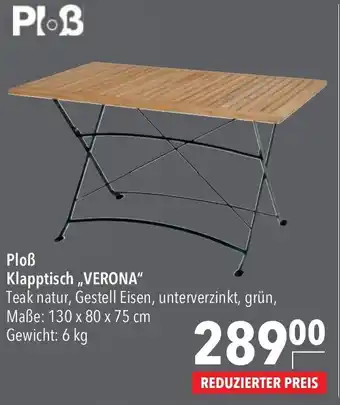 CITTI Markt Ploß Klapptisch ,,Verona" Angebot