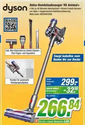 Expert Klein Dyson akku-handstaubsauger v8 animal+ Angebot