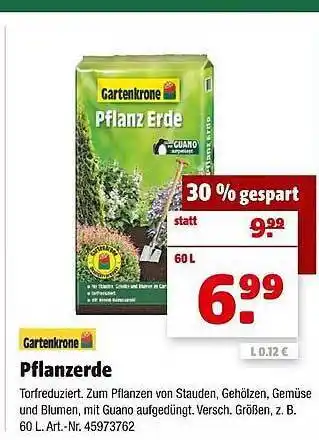 Hagebau Gartenkrone pflanzerde Angebot