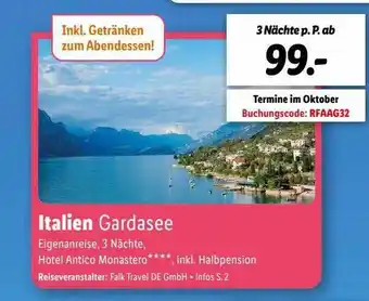 Lidl Reisen Italien gardasee Angebot