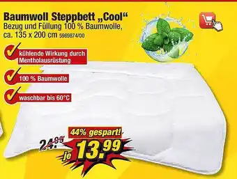 Poco Baumwoll steppbett „cool“ Angebot