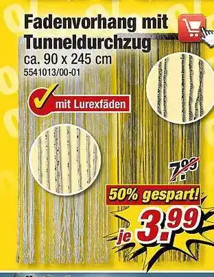 Poco Fadenvorhang mit tunneldurchzug Angebot