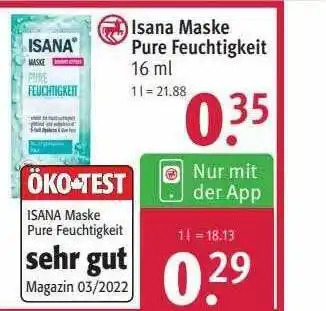 Rossmann Lsana maske pure feuchtigkeit Angebot