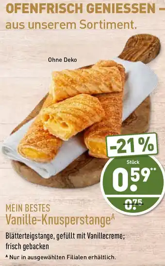 Aldi Nord Mein Bestes Vanille Knusperstange Angebot