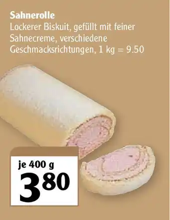 Globus Sahnerolle 400g Angebot