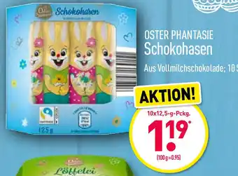 Aldi Nord Oster Phantasie Schokohasen 10 x 12,5g Angebot