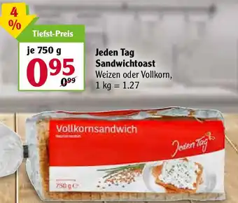 Globus Jeden Tag Sandwichtoast 750g Angebot