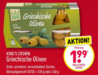 Aldi Nord King's Crown Griechische Oliven Angebot