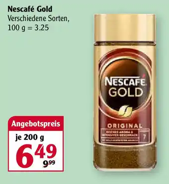 Globus Nescafé Gold 200g Angebot