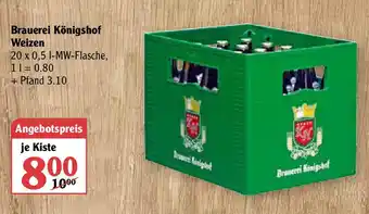 Globus Brauerei Königshof Weizen 20x0,5L Angebot