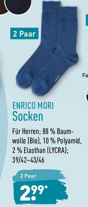 Aldi Nord Enrico Mori Socken Angebot