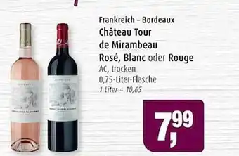 Markant Frankreich-bordeaux château touoro de mirambeau rosé, blanc oder rouge Angebot