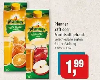 Markant Pfanner saft oder fruchtsaftgetränk Angebot