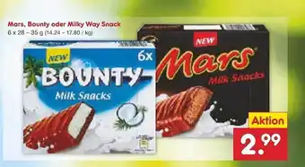 Netto Marken-Discount Mars, bounty oder milky way snack Angebot