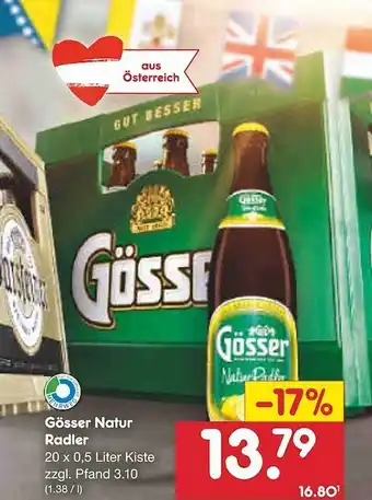 Netto Marken-Discount Gösser natur radler Angebot