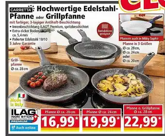 Norma Carretta Hochwertige Edelstahl Pfanne Oder Grillpfanne Angebot