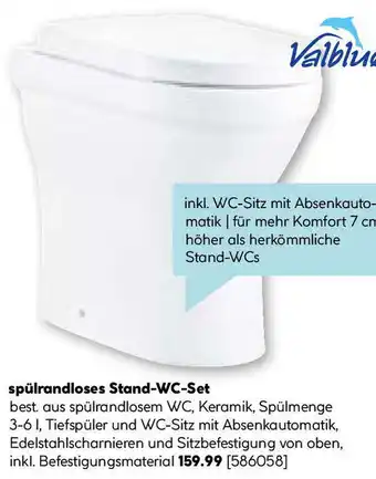 Hellweg Valblue spülrandloses Stand WC Set Angebot