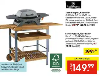 Hellweg Rothmann Tisch Gasgrill ,,Knoxville" Angebot