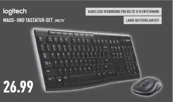 Marktkauf Logitech Maus- Und Tastatur-set Mk270 Angebot