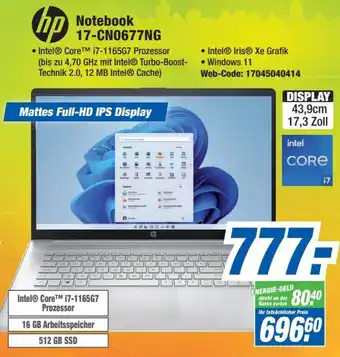 Expert hp Notebook 17-CN0677NG Angebot