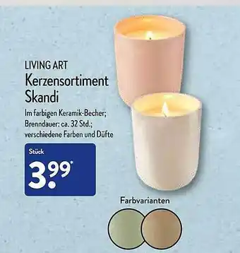 Aldi Nord Living art kerzensortiment skandi Angebot