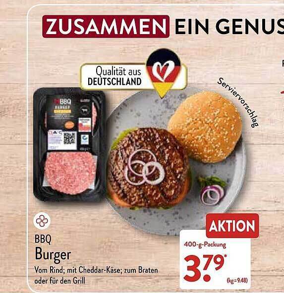 Bbq burger Angebot bei Aldi Nord