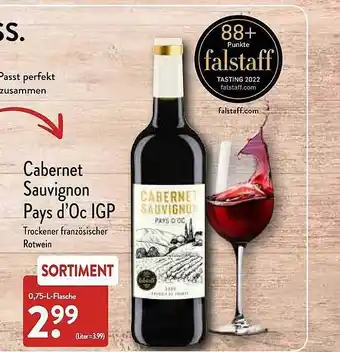 Aldi Nord Cabernet sauvignon pays d'oc igp Angebot