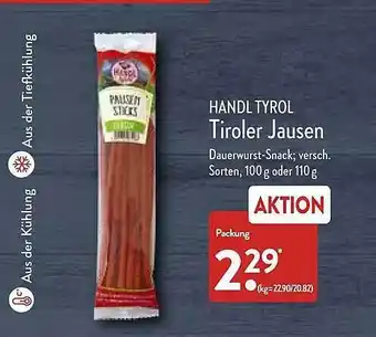 Aldi Nord Handl tyrol tiroler jausen Angebot