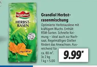 Lidl Grandiol herbst-rasenmischung Angebot