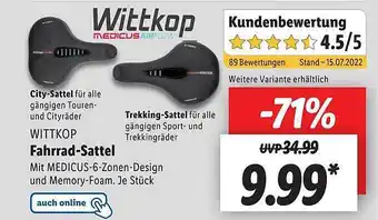 Lidl Wittkop fahrrad-sattel Angebot