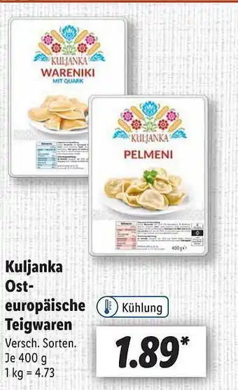 Lidl Kuljanka ost-europäische teigwaren Angebot