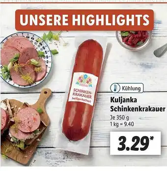 Lidl Kuljanka schinkenkrakauer Angebot