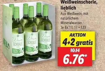 Lidl Weißweinschorle, lieblich Angebot