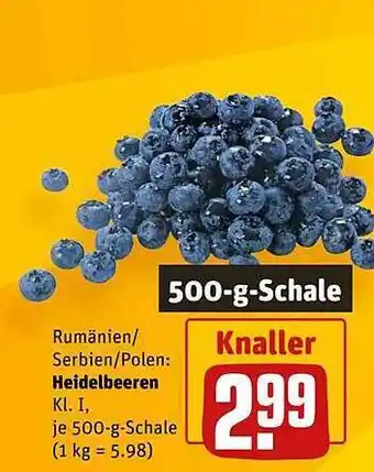 REWE Rumänien, serbien oder polen: heidelbeeren Angebot