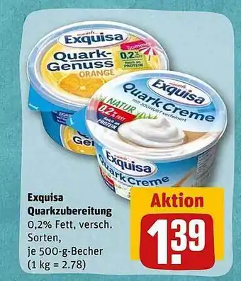 REWE Exquisa quarkzubereitung Angebot