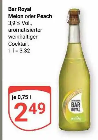 Globus Bar royal melon oder peach Angebot