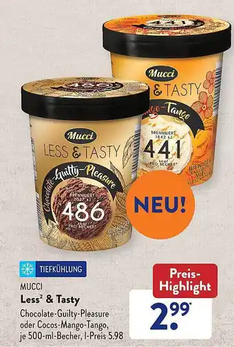 Aldi Süd Mucci less & tasty Angebot