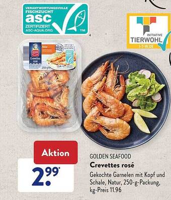 Aldi Süd Golden seeafood crevettes rosé Angebot