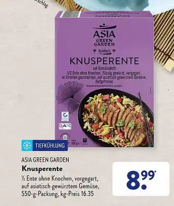 Aldi Süd Asia green garden knusperente Angebot