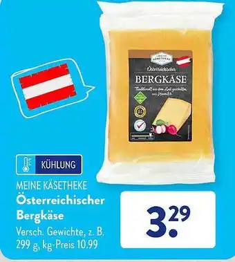 Aldi Süd Meine käsetheke österreichischer bergkäse Angebot