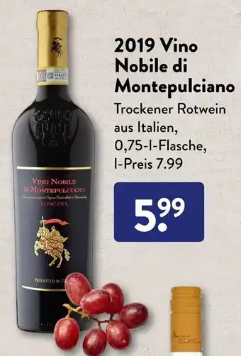 Aldi Süd 2019 Vino Nobile di Montepulciano 0,75 L Flasche Angebot