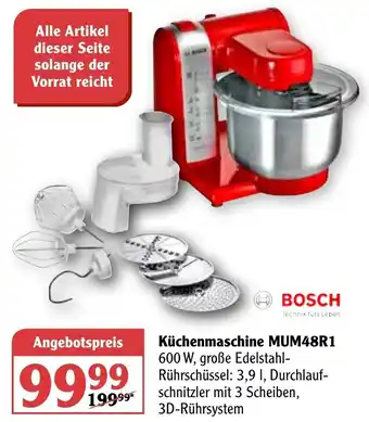 Globus Bosch Küchenmaschine  MUM48R1 Angebot