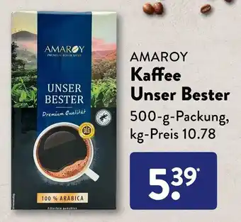 Aldi Süd Amaroy Kaffee Unser Bester 500 g Packung Angebot