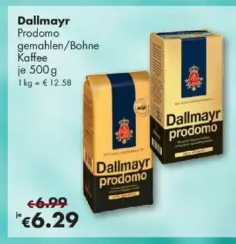 Travel Free Dallmayr Prodomo Kaffee 500g Angebot