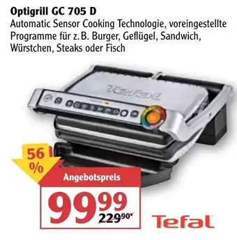 Globus Tefal Optigrill GC 705 D Angebot