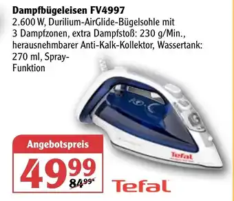 Globus Tefal Dampfbügeleisen FV4997 Angebot