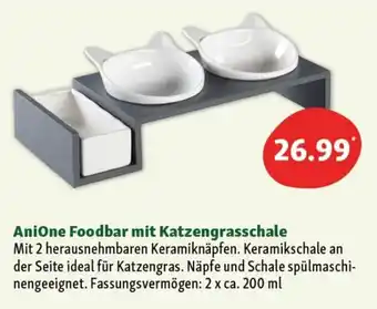 Fressnapf AniOne Foodbar mit Katzengrasschale Angebot