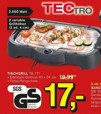 KODi TecTro Tischgrill | TG171 Angebot